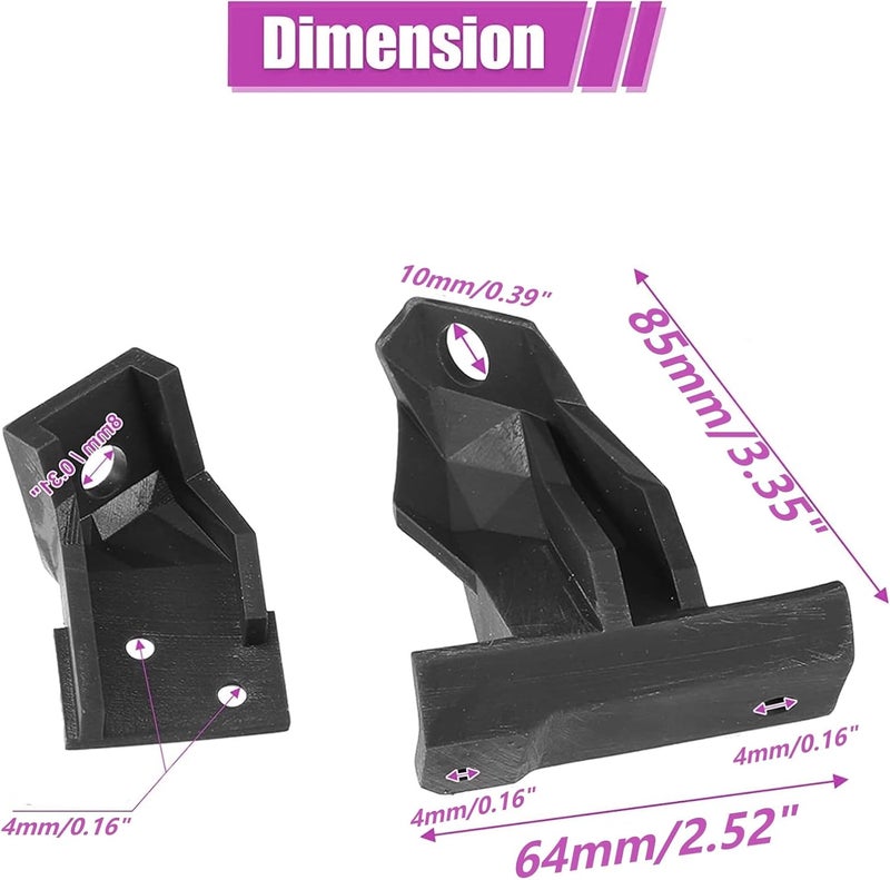 Zyklonix Door Handle Panel Bracket Front and Rear Right Passenger Side, for 2002-2009 GMC Envoy Ascender 2003-2008 Saab 9-7x 2005-2009 (Passenger 1 Pair) - Image 4